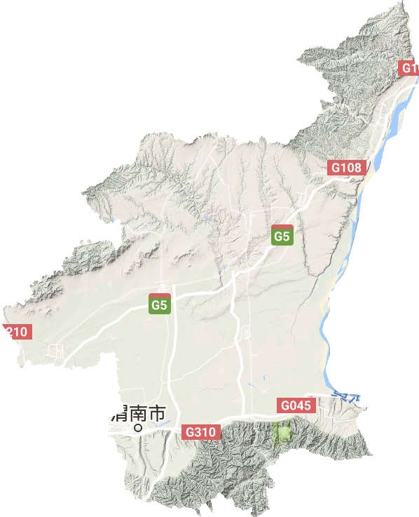 渭南市地形地图