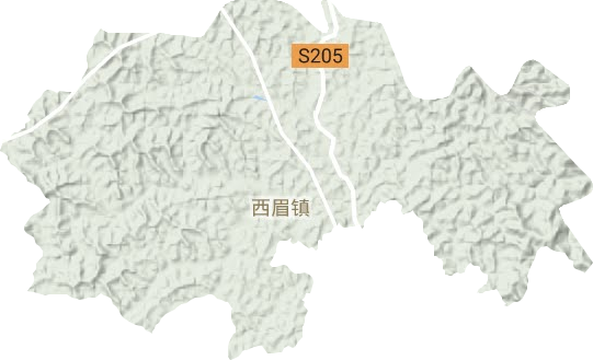 西眉镇地形地图