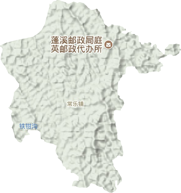 常乐镇地形地图