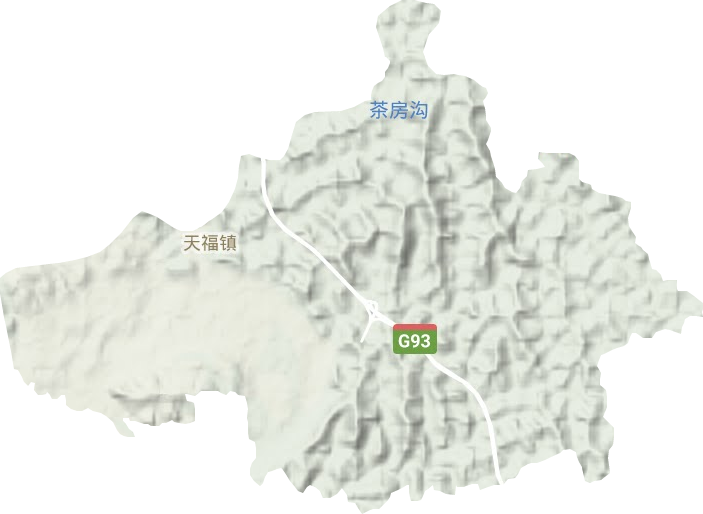 天福镇地形地图