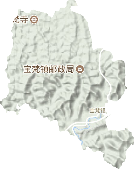 宝梵镇地形地图