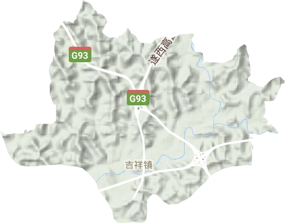 吉祥镇地形地图