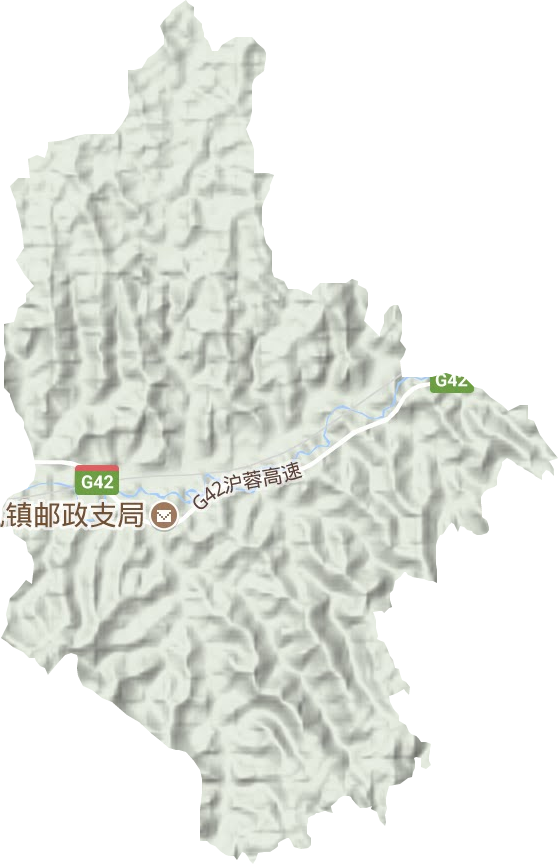 鸣凤镇地形地图