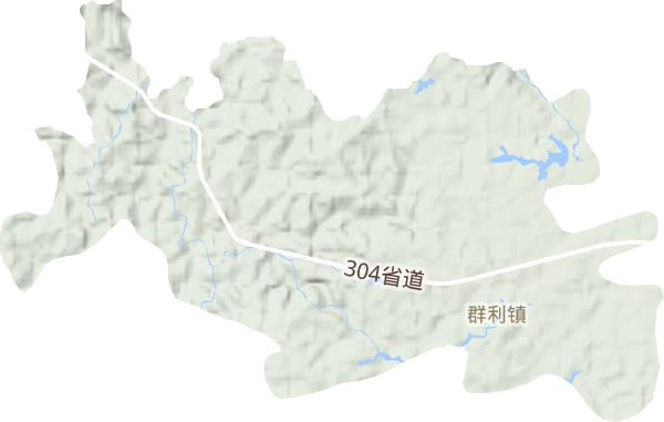群利镇地形地图
