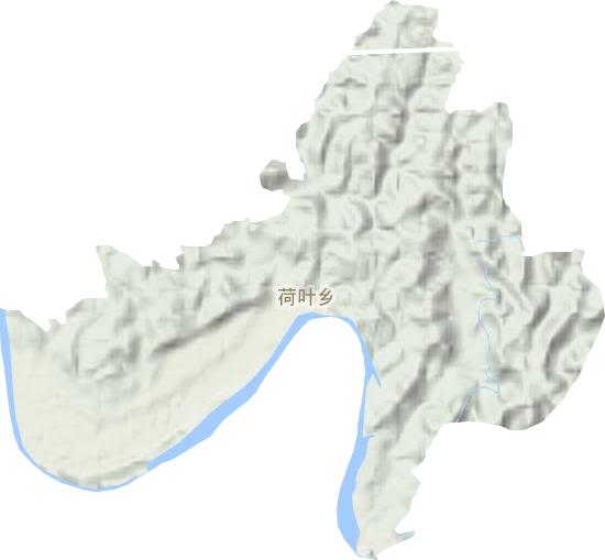 荷叶乡地形地图