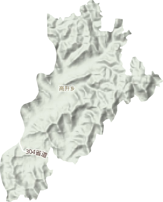 高升乡地形地图