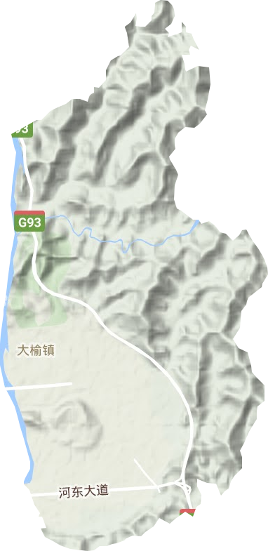 大榆镇地形地图