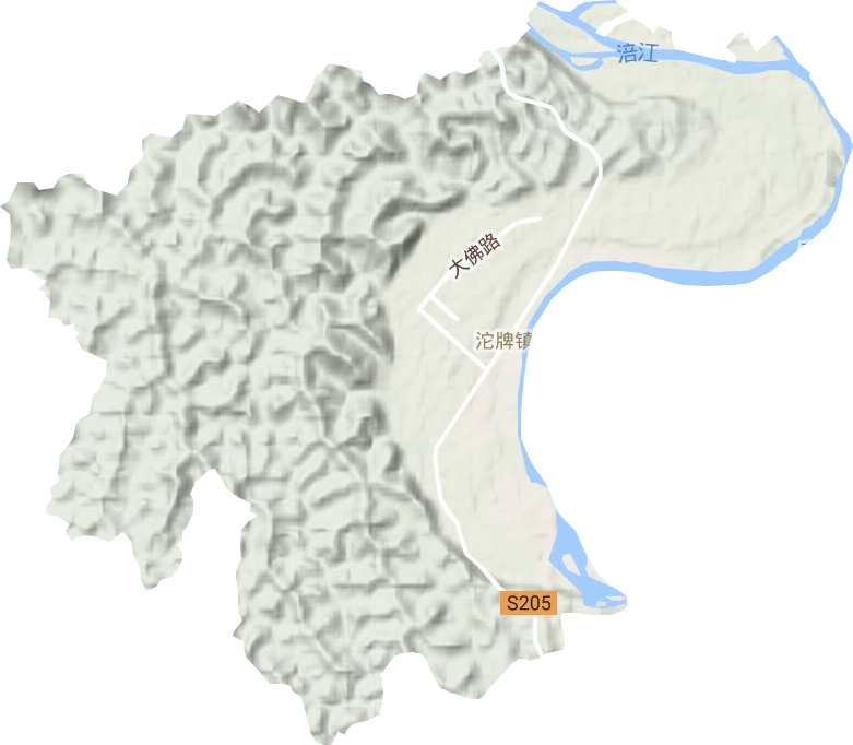 沱牌镇地形地图