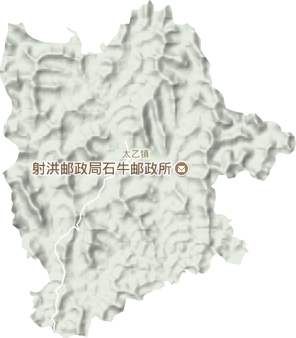 太乙镇地形地图