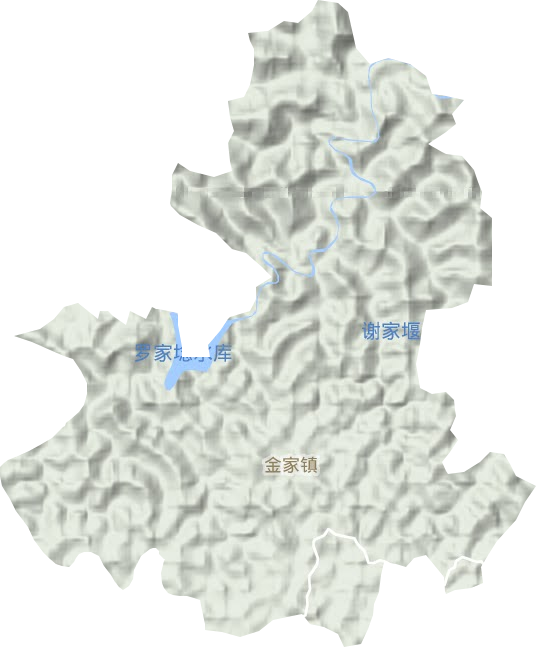 金家镇地形地图
