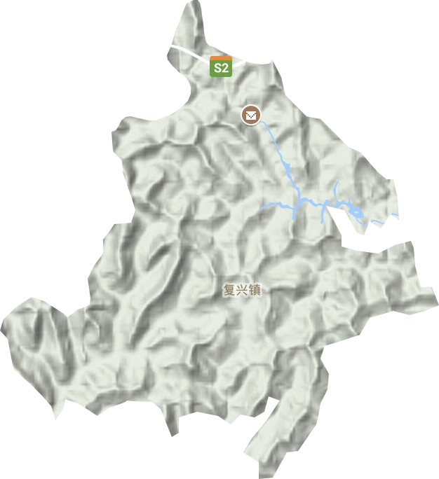复兴镇地形地图