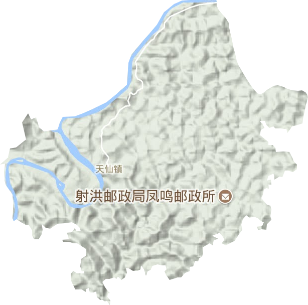 天仙镇地形地图