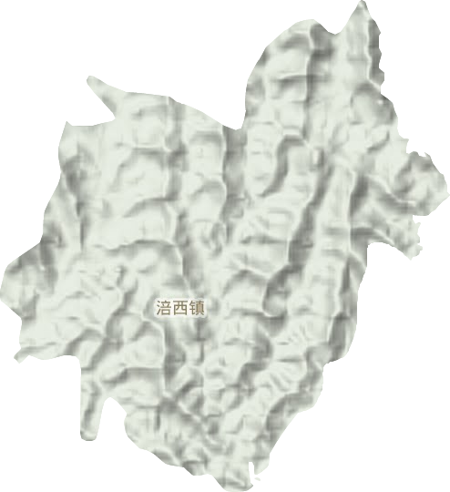 涪西镇地形地图