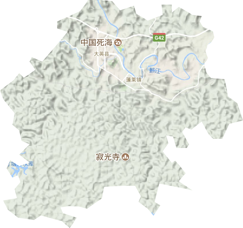 蓬莱镇地形地图