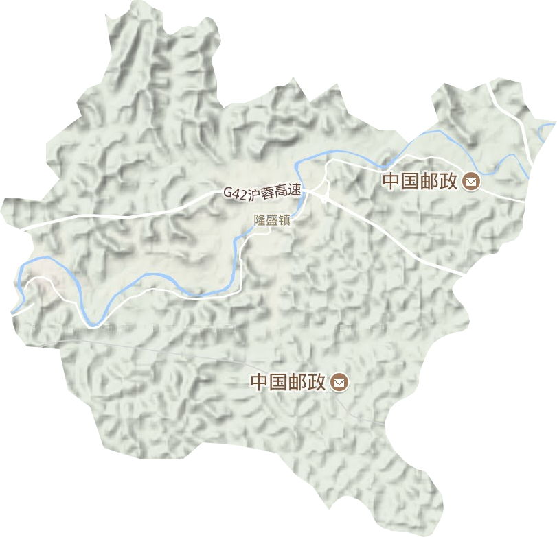 隆盛镇地形地图