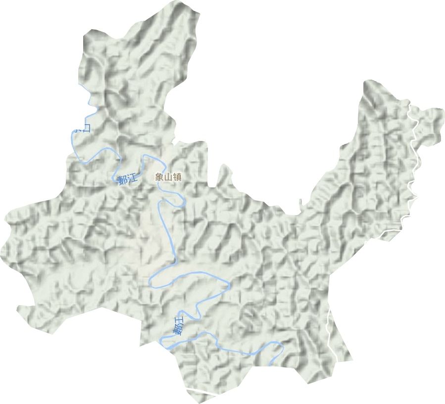 象山镇地形地图