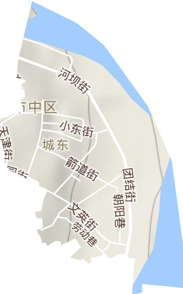 城东街道地形地图