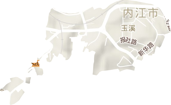 玉溪街道地形地图