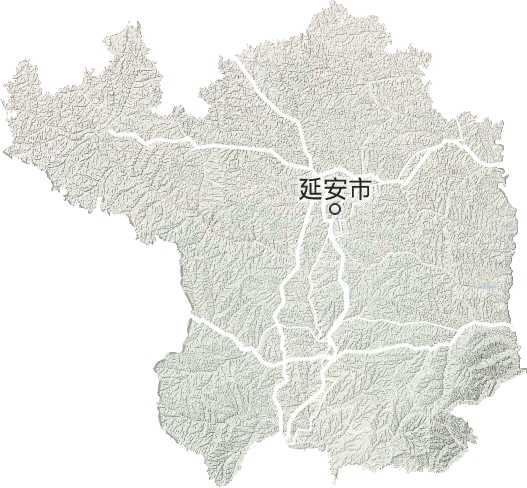 延安市地形地图