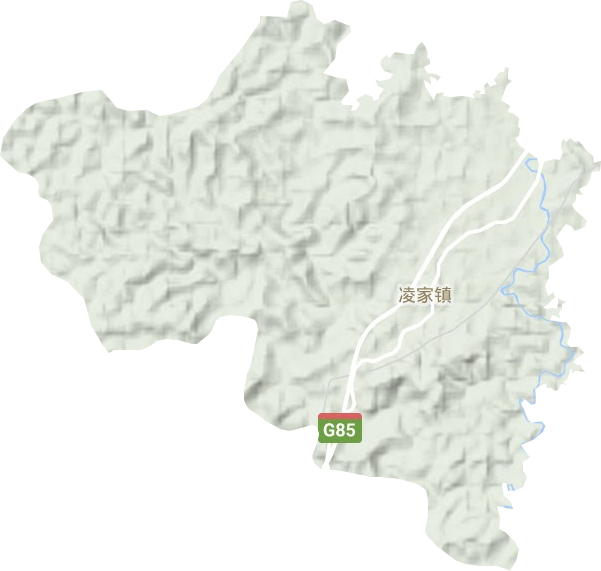 凌家镇地形地图