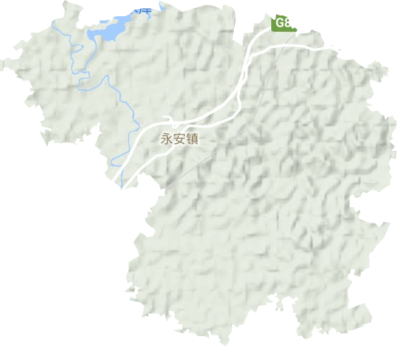永安镇地形地图
