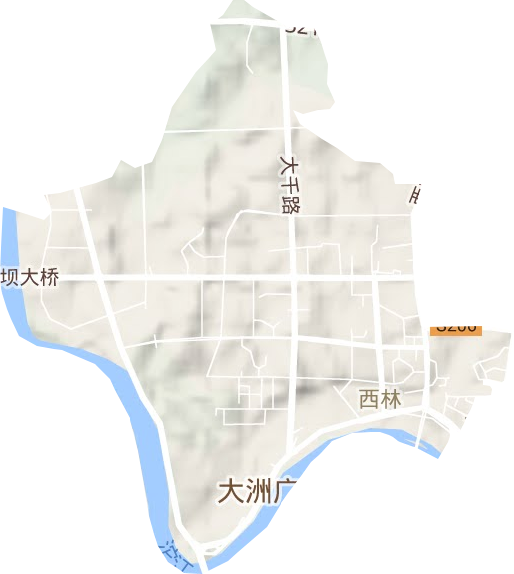 西林街道地形地图