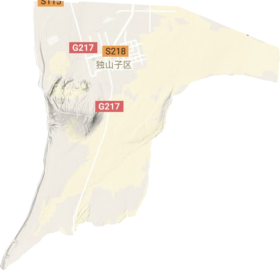 独山子区地形地图