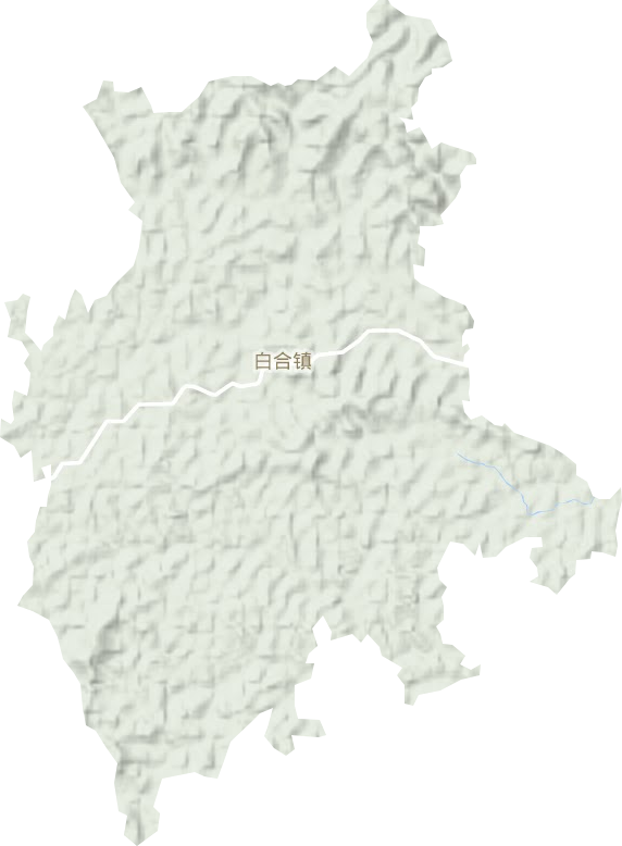 白合镇地形地图