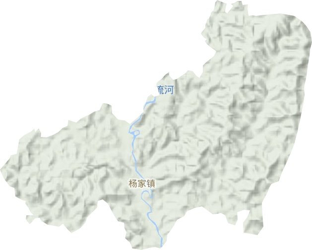 杨家镇地形地图