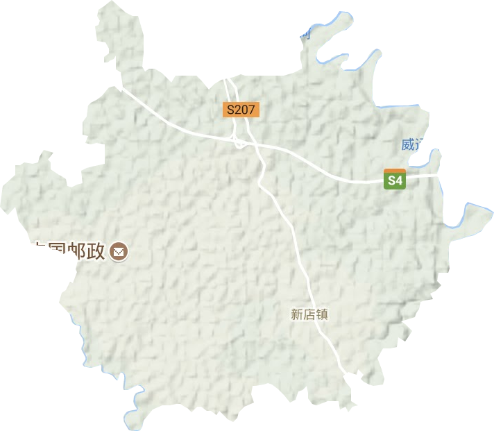 新店镇地形地图