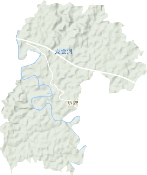 界牌镇地形地图