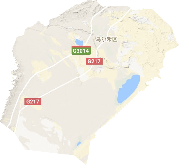 乌尔禾区地形地图