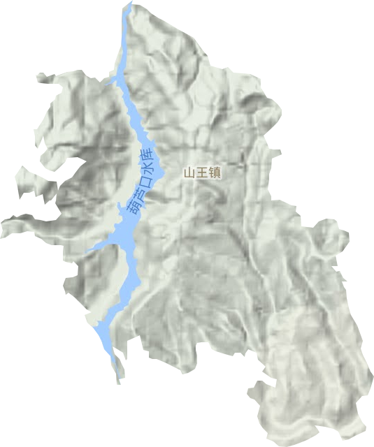 山王镇地形地图