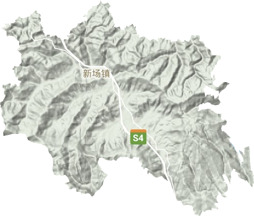 新场镇地形地图