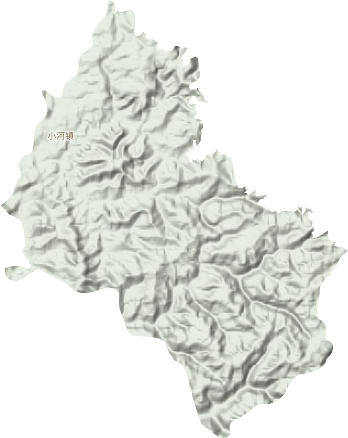 小河镇地形地图