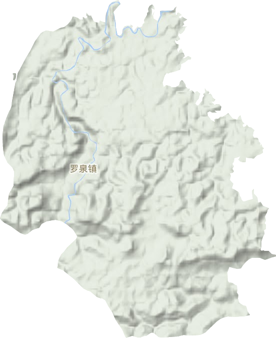 罗泉镇地形地图