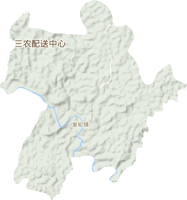 发轮镇地形地图