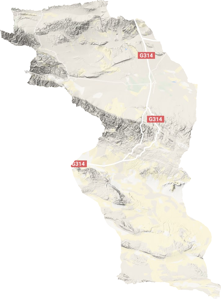 托克逊县地形地图