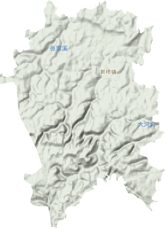 新桥镇地形地图