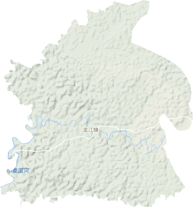 龙江镇地形地图