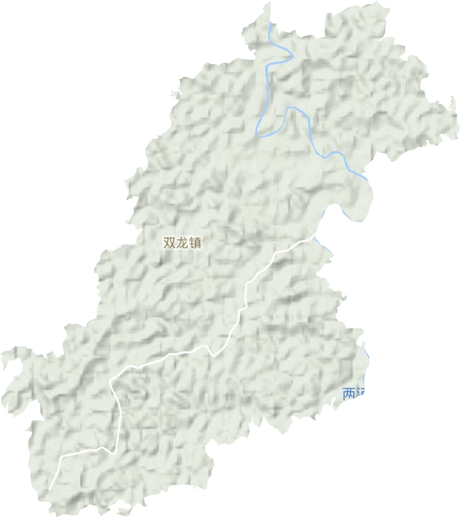 双龙镇地形地图