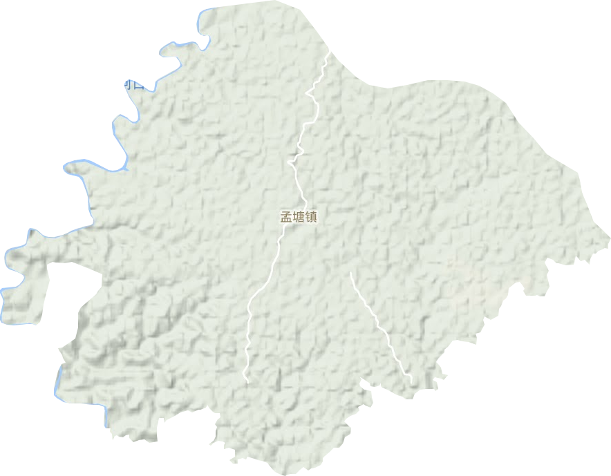 孟塘镇地形地图