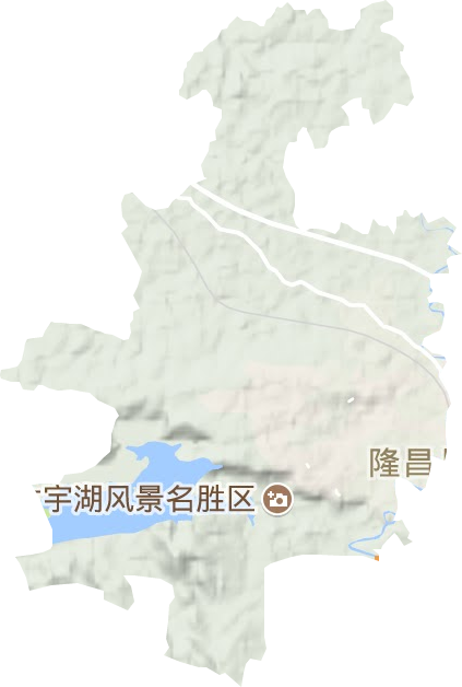 古湖街道地形地图