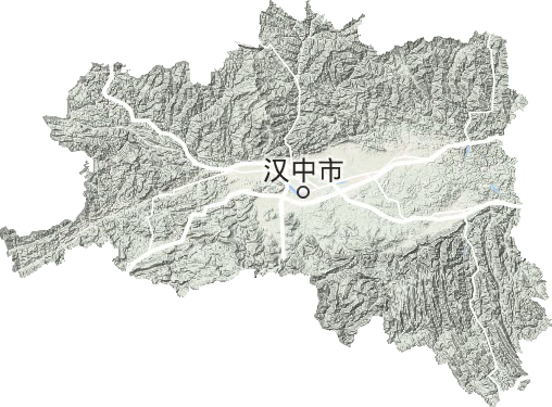汉中市地形地图