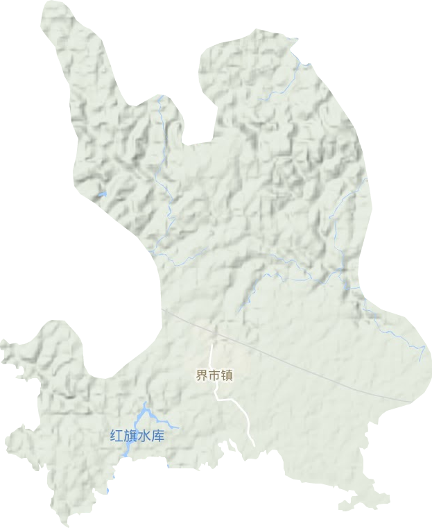 界市镇地形地图