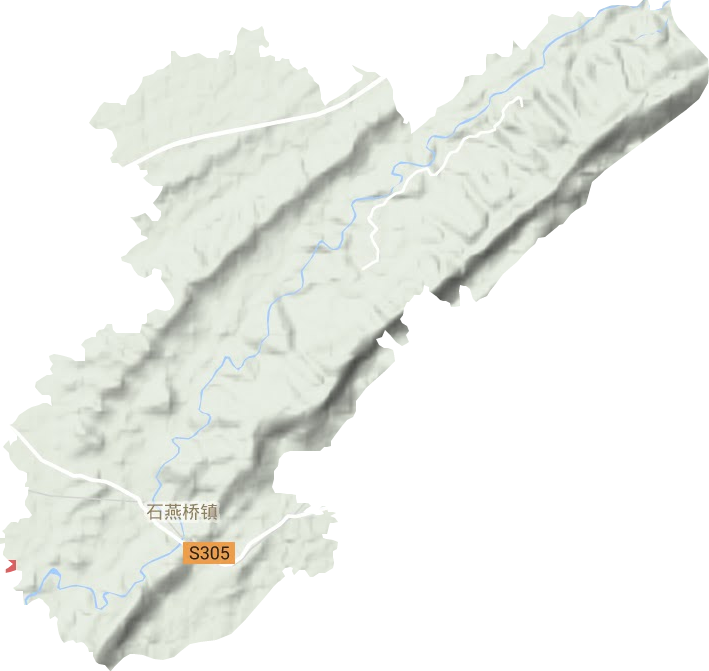 石燕桥镇地形地图