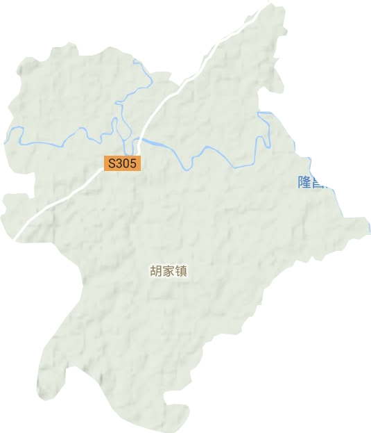 胡家镇地形地图