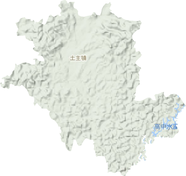 土主镇地形地图