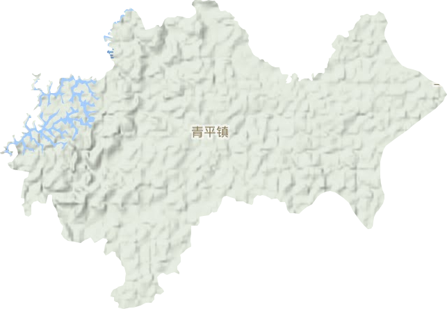 青平镇地形地图