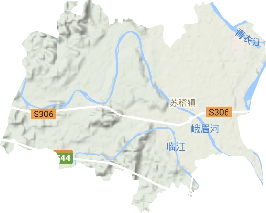 苏稽镇地形地图
